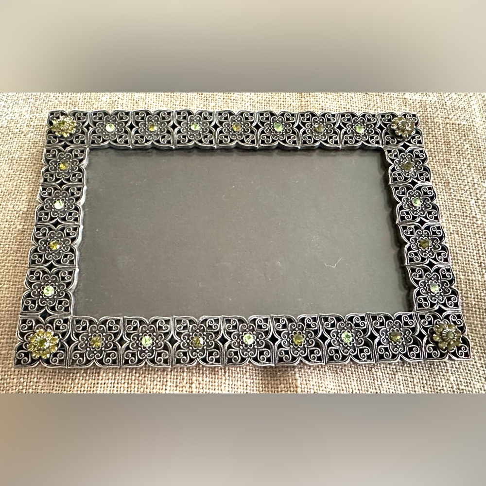 NEW Anthropologie AXC Co. Design Austrian Rhinestone Crystal Photo Picture Frame